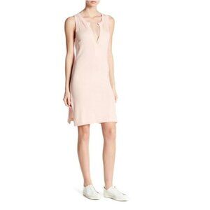 Nordstrom Liemere Dress S Cashmere Modal Split Neck Peach Luxury Deep V Lounge